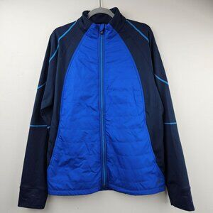 REI Co-Op Blue Navy Full-Zip Lightweight Jacket Mens L Long Sleeve Poly Spandex